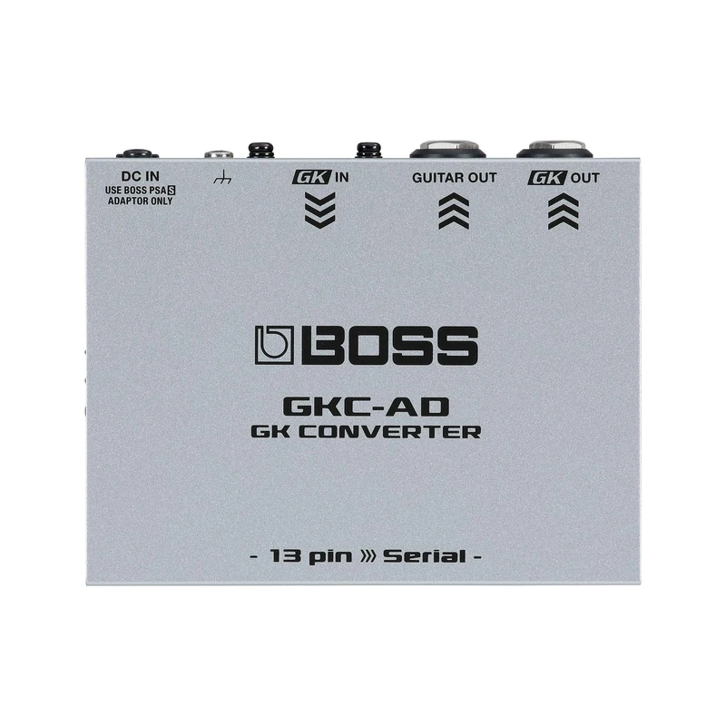 BOSS GKC-AD GK Converter | Drive the Next-Generation Serial GK Interface from a Roland GK-3 or GK-3B Divided Pickup | 13-Pin GK Input to Serial GK Output | Compact & Rugged Metal Design