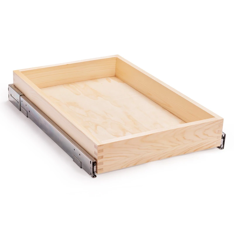 Mulush 17”W x 21”D Soft Close Slide Out Wood Drawer Organizer for Kitchen, Finished, Bottom or Side Assembly