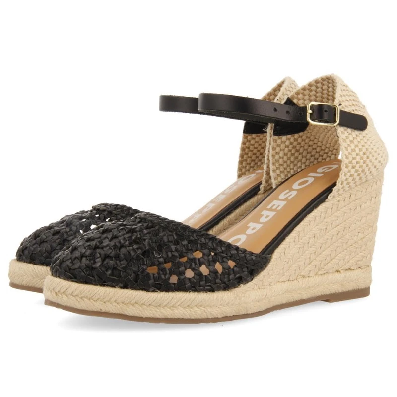 GIOSEPPO SERIGNAN, Women's Wedge Sandals, Black, 36 EU, Black/White, 4 UK