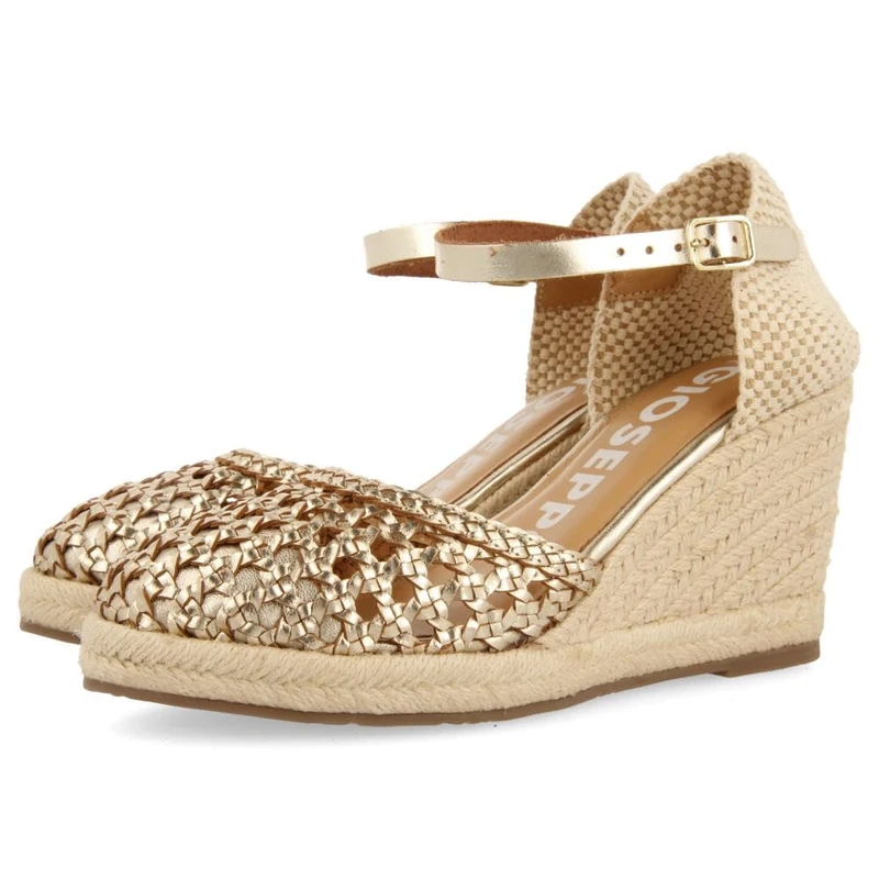 GIOSEPPO Women's Serignan Wedge Sandal, Platinum, 3 UK