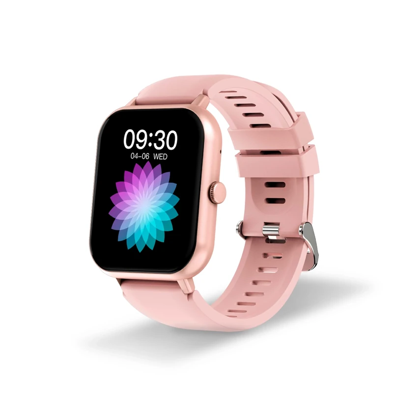 DCU TECNOLOGIC - Curved Glass Pro Smartwatch - Customizable 1.83'' High Definition Touch Screen - Waterproof IP67-123 Sports Modes - Pink, pink, One Size