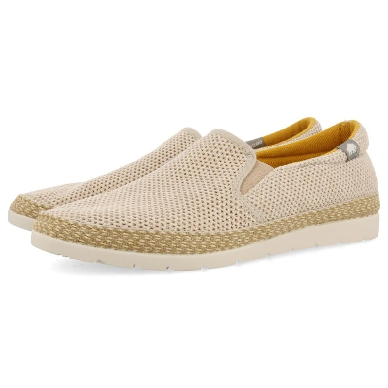 GIOSEPPO Espadrilles Beige Grid with Recycled Cotton for Men YACOLT, Beige, 8 UK