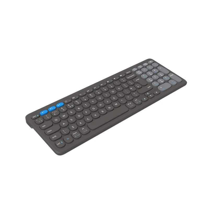 ZAGG Pro Keyboard 15-Inch, Multi-Pairing Mid-Size Keyboard with Type-C Wired & Qi Wireless Charging, Long-lasting Battery, Compatible with Windows, macOS, iOS, ChromeOS & Android (Charcoal)