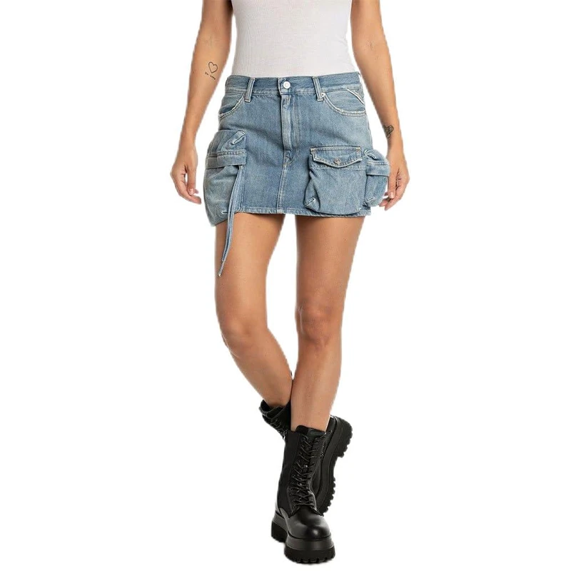 Replay women's denim skirt made of cotton, blue (Light Blue 010), 25W