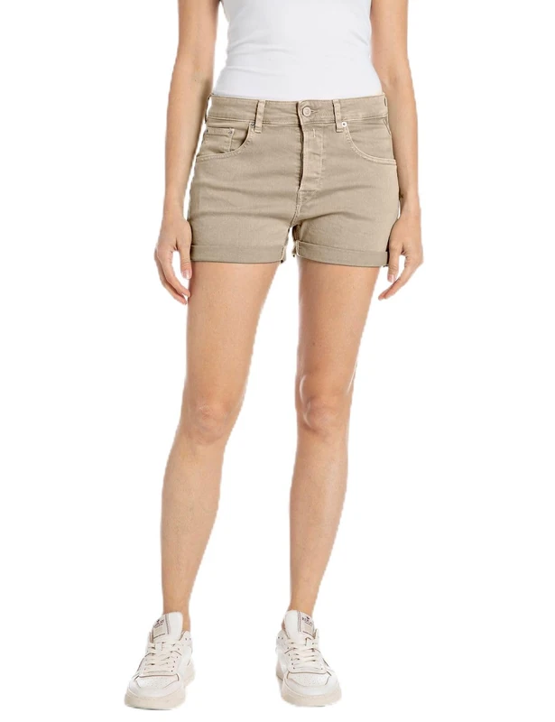 REPLAY Adult WA611 Anyta Denim Shorts, Sahara 225, 23