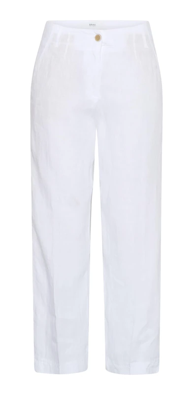 Brax Women's Style Maine S Trousers with Casual Silhouette Casual Trousers, White, 29W x 30L