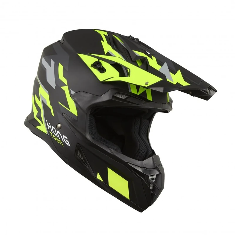 KSK HANGTOWN Cross Helmet Black & Yellow, Size XS (53-54 cm)