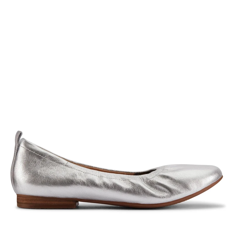 Clarks Fawna Soft Womens Silver Metallic, 4