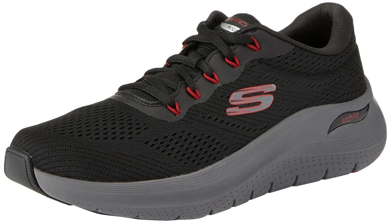 Skechers Men's Arch Fit 2.0 Sneaker, Black Mesh Synthetic, 8.5 UK