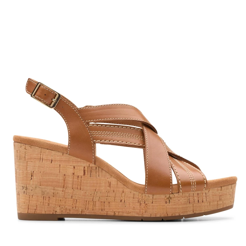 Clarks Sabina Sling Womens Tan Leather, 6.5