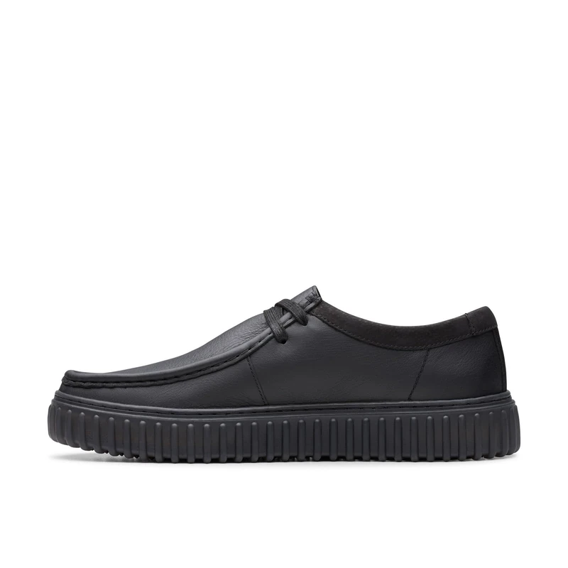 Clarks Torhill Lo Mens Black Leather, 12