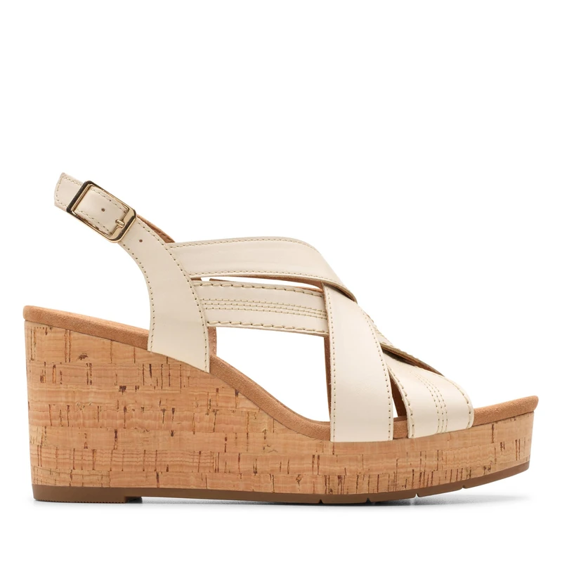 Clarks Sabina Sling Womens Cream Leather, 5 - Image 1
