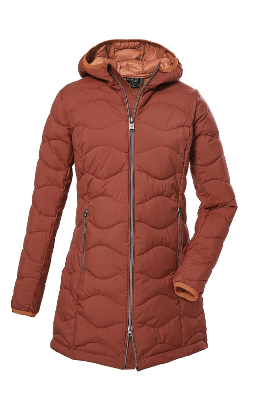 G.I.G.A. DX GW 20 WMN QLTD PRK Women's Quilted Parka with Hood/Functional Parka in Down Look, Dark Apricot, 44, 39844-000 - Image 1