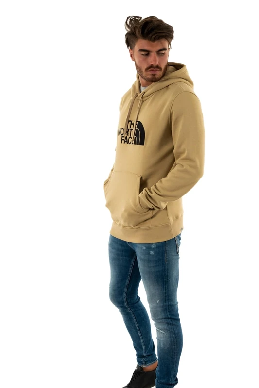 The North Face Drew Peak Hooded Sweatshirt Khaki Stone XS
