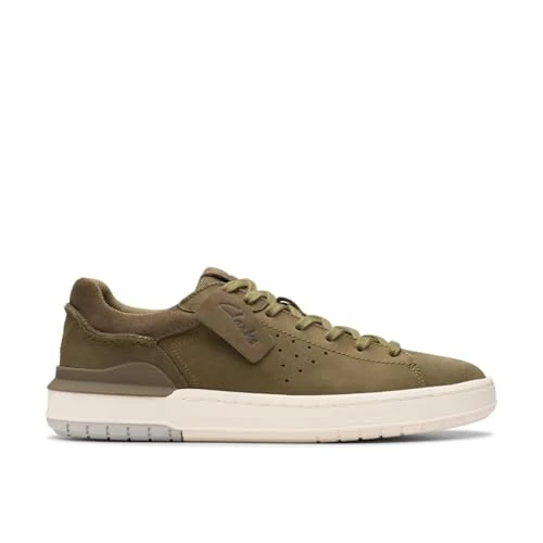 Clarks Courtlite2 Run Mens Olive Nubuck, 6 - Image 1