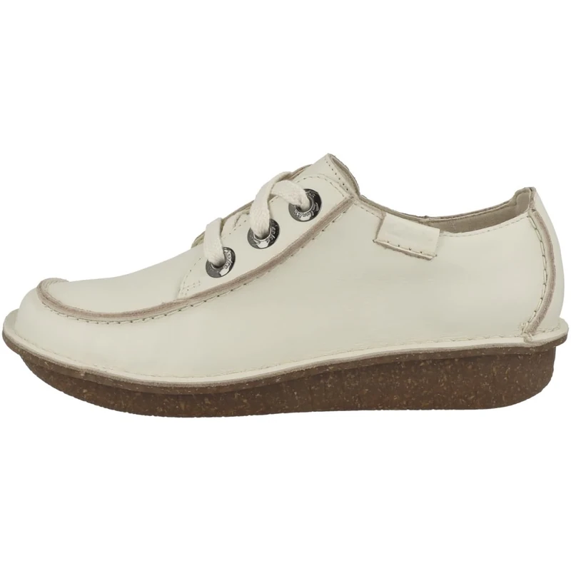 Clarks Womens Funny Dream Oxford, Cream Leather, 6 UK
