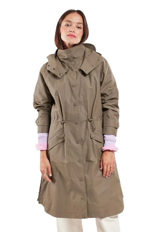 Armor Lux Women's Heritage Long Parka, Caccia, UK 16