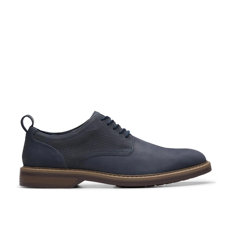 Clarks Men's Aldwin Lace Derby, Navy Nubuck, 7.5 UK