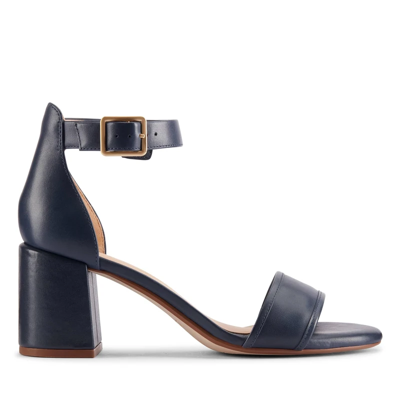 Clarks Ezoria Mae Womens Navy Leather, 3.5