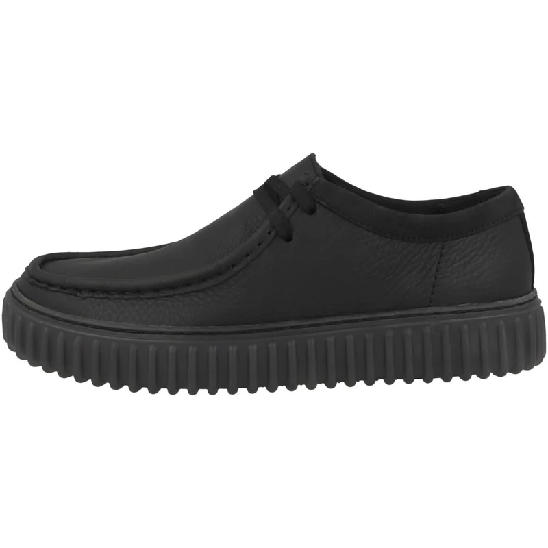 Clarks Torhill Lo Mens Black Leather, 6