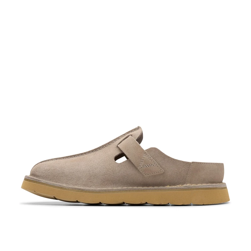 Clarks Solsbury Mule Mens Grey Suede, 7