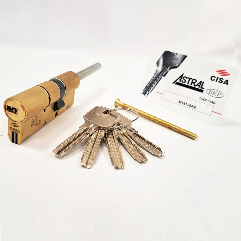 CISA 0A3S7 European Astral S Cylinder, Brass