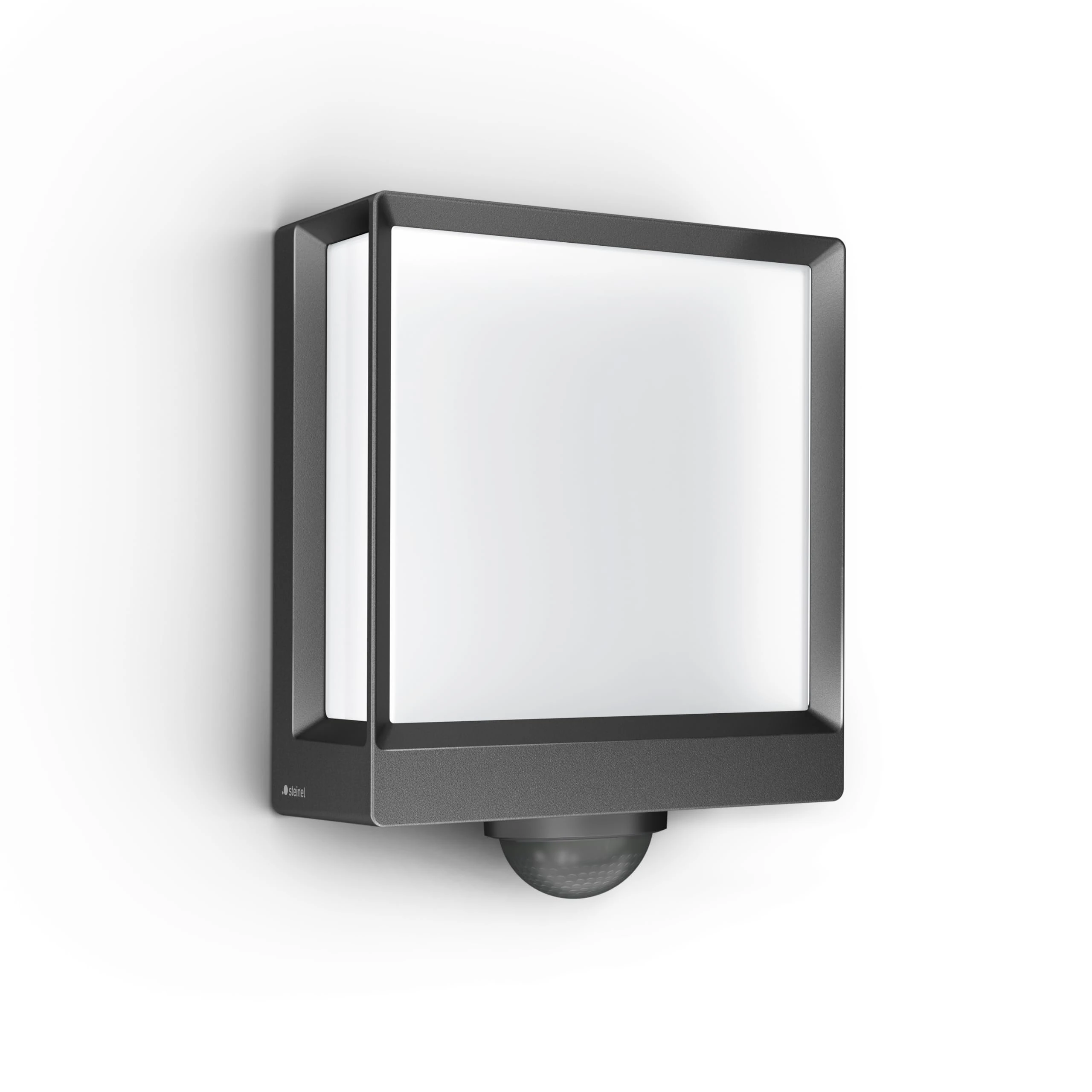 STEINEL Smart LED Outdoor Wall Light L 40 SC, 180° Motion Sensor, Soft Light Start, Manual Override, Remote Control via App, Anthracite