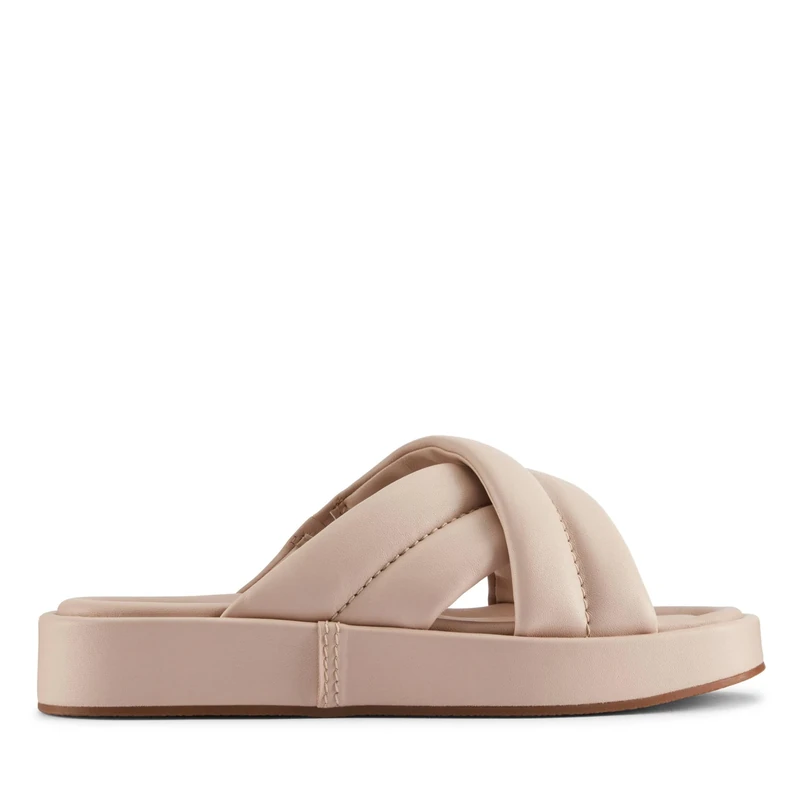 Clarks Women's Alda Glide Slide Sandal, Light Pink Lea, 6 UK