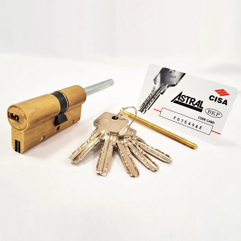 CISA 0A3S7 European Astral S Cylinder, Brass