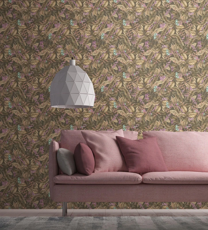 Livingwalls Non-Woven Wallpaper Jungle Brown Beige - Wallpaper Living Room Bedroom 394253 - Floral Wallpaper - 10.05 m x 0.53 m for 5.33 m² - Made in Germany