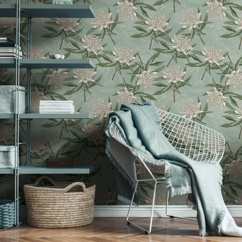 Livingwalls Wallpaper Blue Green - Wallpaper Living Room Bedroom 394322 - Non-Woven Wallpaper Jungle - 10.05 m x 0.53 m for 5.33 m² - Made in Germany