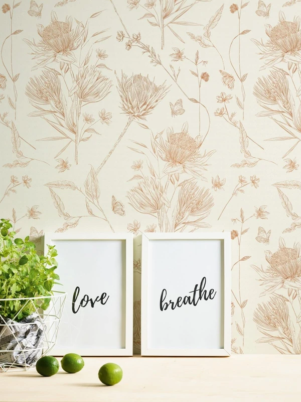 LivingwallsWallpaper White Brown - Wallpaper Living Room Bedroom 394271 - Non-Woven Wallpaper Jungle - 10.05 m x 0.53 m for 5.33 m² - Made in Germany