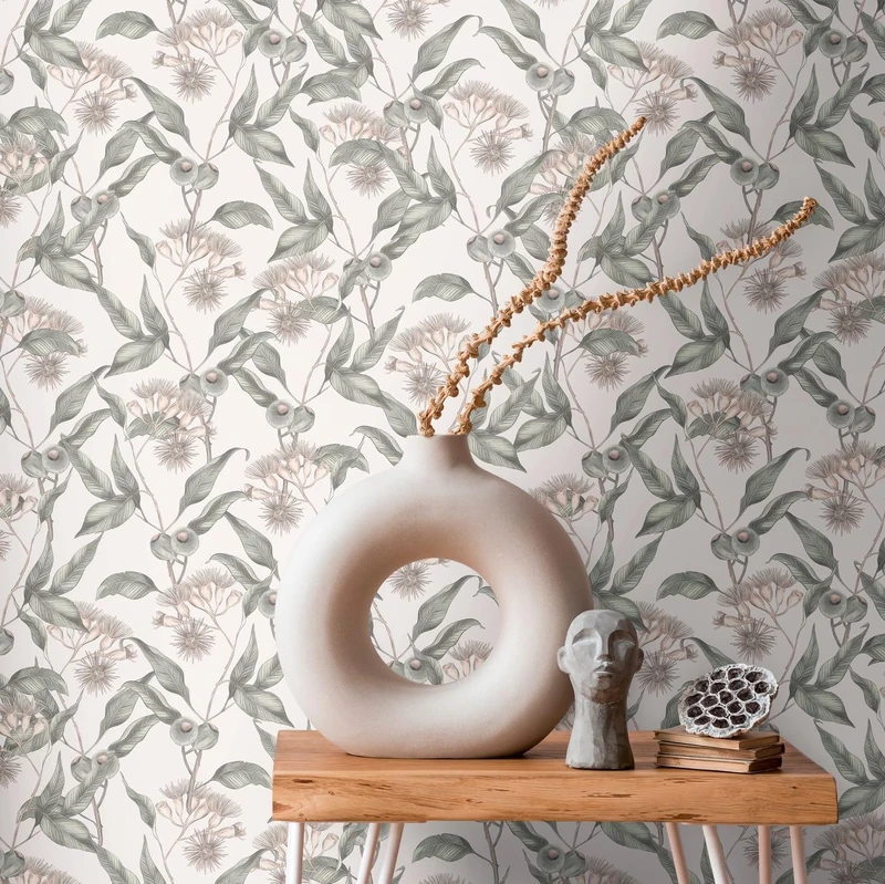 Livingwalls Wallpaper White Grey - Wallpaper Living Room Bedroom 394304 - Non-Woven Wallpaper Jungle - 10.05 m x 0.53 m for 5.33 m² - Made in Germany