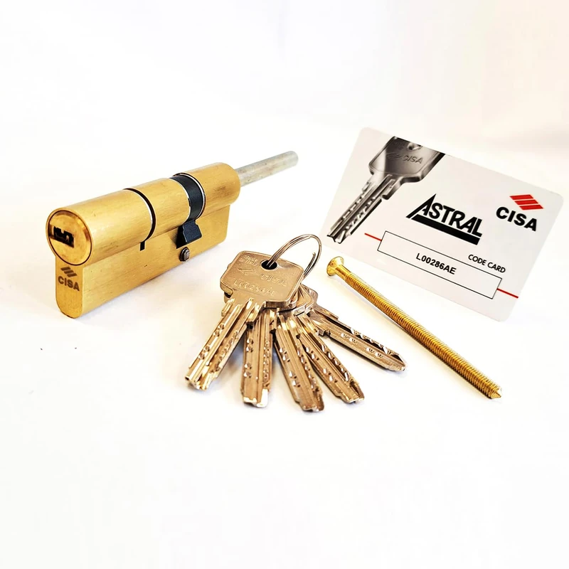 CISA 0A317 European Astral Cylinder, Brass