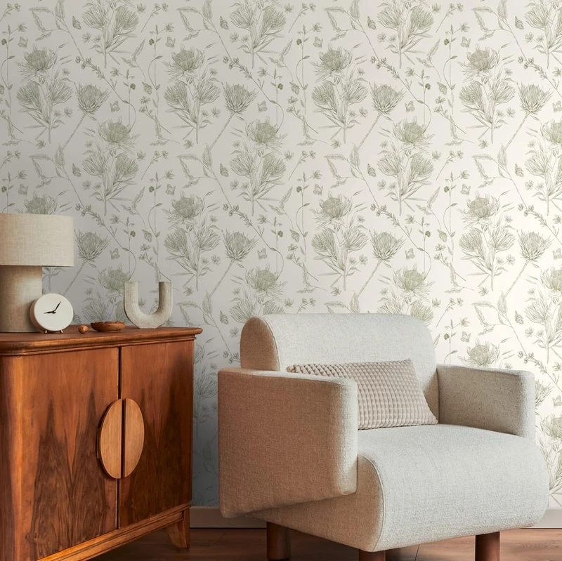 Livingwalls Wallpaper White Green - Wallpaper Living Room Bedroom 394273 - Non-Woven Wallpaper Jungle - 10.05 m x 0.53 m for 5.33 m² - Made in Germany