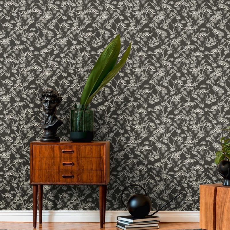 Livingwalls Wallpaper Black White - Wallpaper Living Room Bedroom 394302 - Non-Woven Wallpaper Jungle - 10.05 m x 0.53 m for 5.33 m² - Made in Germany