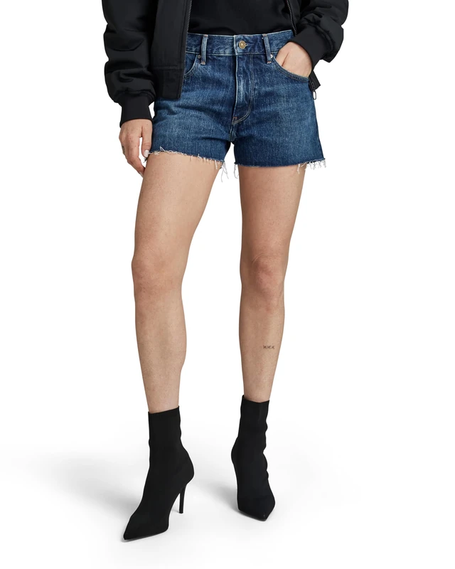 G-Star Women's True Denim Shorts Raw Edge , Blue (worn in sentry blue D24376-D577-G334), 28