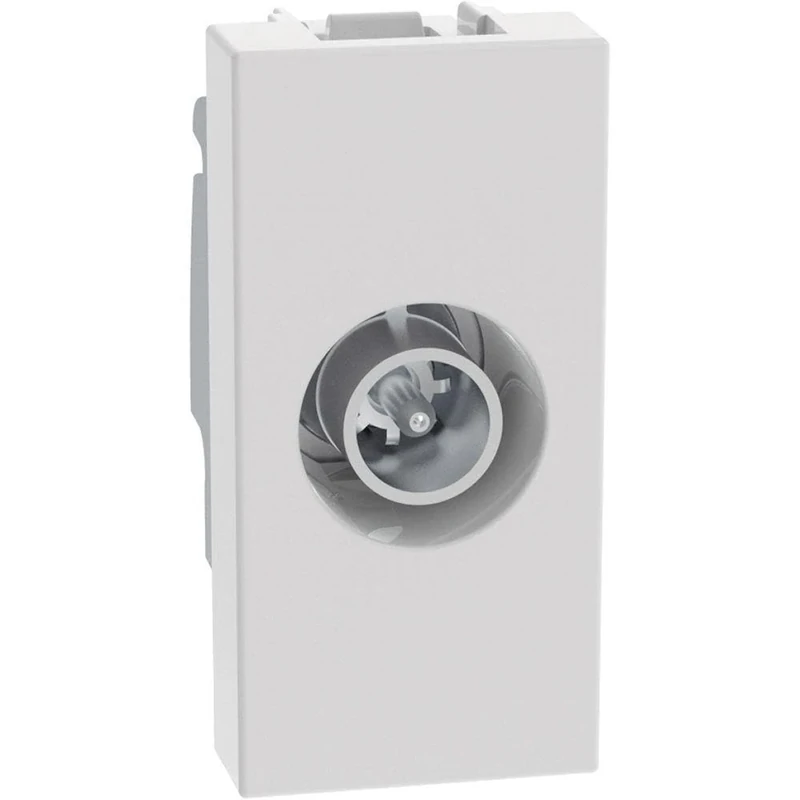 BTICINO MatixGO 1-gang TV socket White JW4202D Direct coaxial socket for single-outence antenna systems, also telepowered