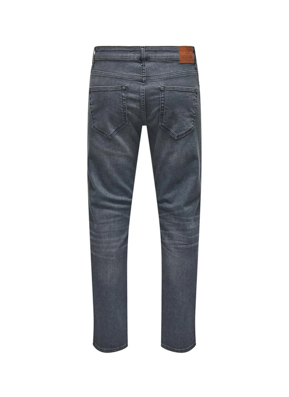 ONLY & SONS Men's Onsweft Reg. D Coat 6777 DNM Slim fit Jeans, Dark Grey Denim, 28 W/32 L