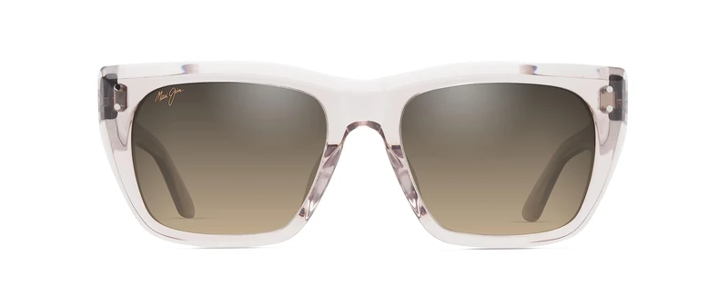 Maui Jim Unisex Aloha Lane Sunglasses, Transparent Pink, 56/20/145, transparent pink, 56/20/145
