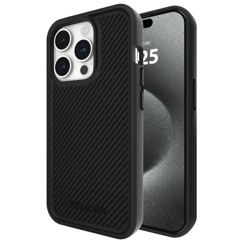 Pelican Protector Series - iPhone 15 Pro Case 6.1" [Compatible with MagSafe] Magnetic Phone Case with Anti-Scratch Tech [16ft MIL-Grade Drop Protection] Protective Cover for iPhone 15 Pro - Carbon