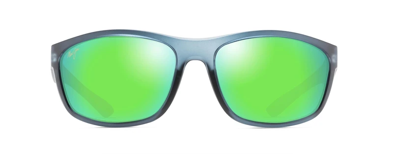 Maui Jim Unisex Nuu Landing Sunglasses, Matte teal with aquamarine rubber, 62/18/123