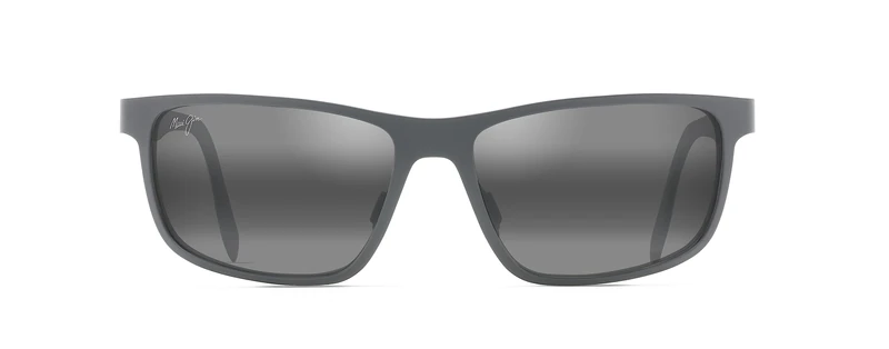 Maui Jim Men's Anemone Sunglasses, Satin Black/Neutral Grey Polarized, Medium