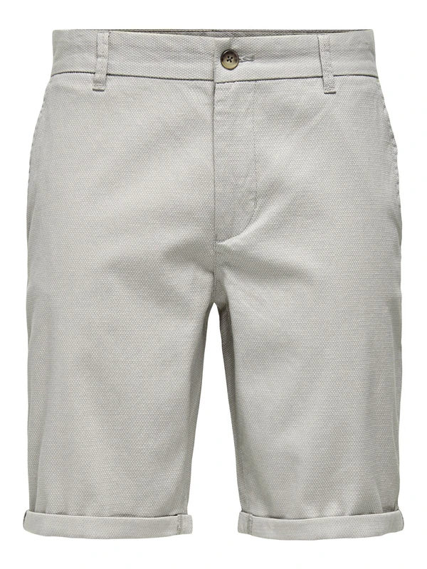 Only & Sons Onspeter Dobby 0058 Noos Men's Chino Shorts, Limestone, M