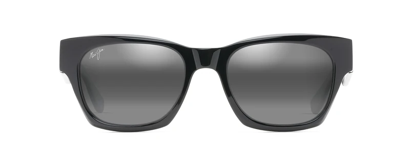 Maui Jim Unisex Valley Isle Sunglasses, Grey Valley Isle Black Gl, 54/20/145