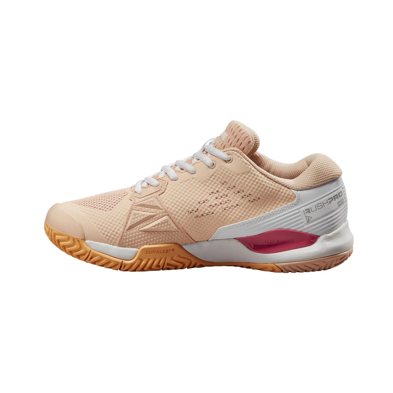 Wilson Rush Pro Ace Tennis Shoe, Women's, Size 4, Peach Parfait/White/Tangerine