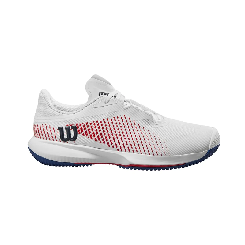 Wilson KAOS Swift 1.5 Tennis Shoe, Women's, Size 6, White/Deja Vu Blue/Wilson Red