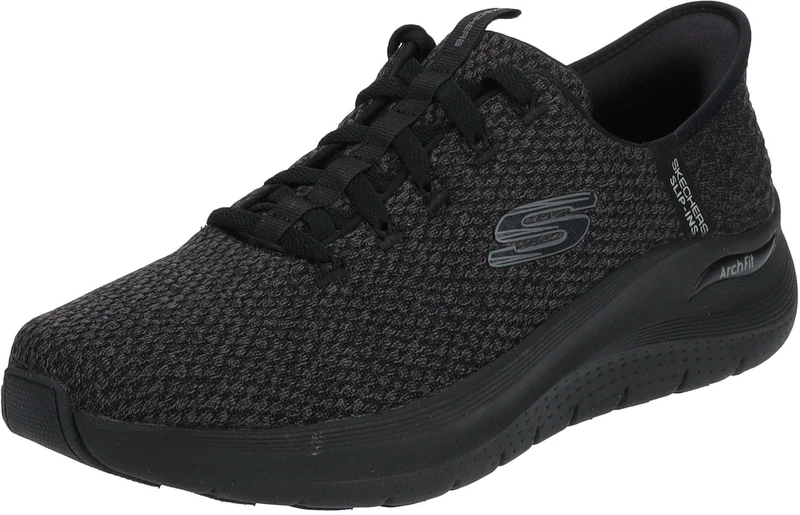 Skechers Men's Arch Fit 2.0 Look Ahead Sneaker, Black Knit, 8 UK