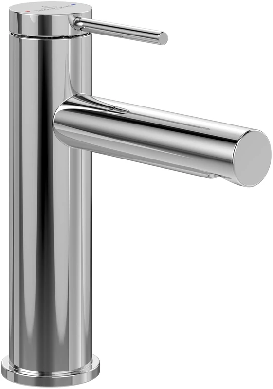 Villeroy & Boch Loop & Friends washbasin, Bathroom with Draw bar and und Ceramic Cartridge, Water-Saving washbasin, spout Height 106 mm, Round, Chrome