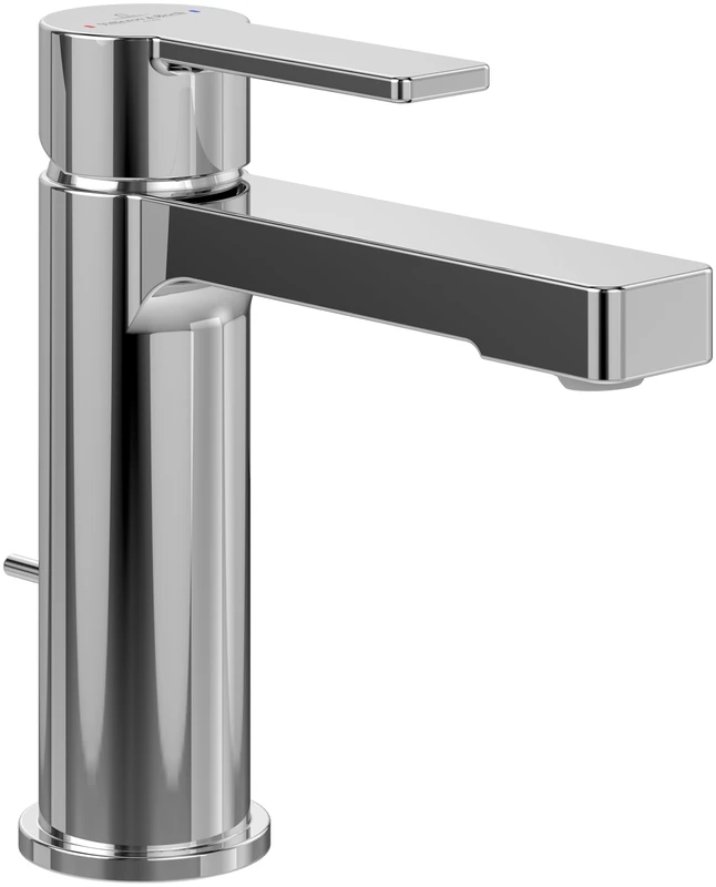 Villeroy & Boch Architectura washbasin, Bathroom with Draw bar and und Ceramic Cartridge, Water-Saving washbasin, spout Height 111 mm, Square, Chrome
